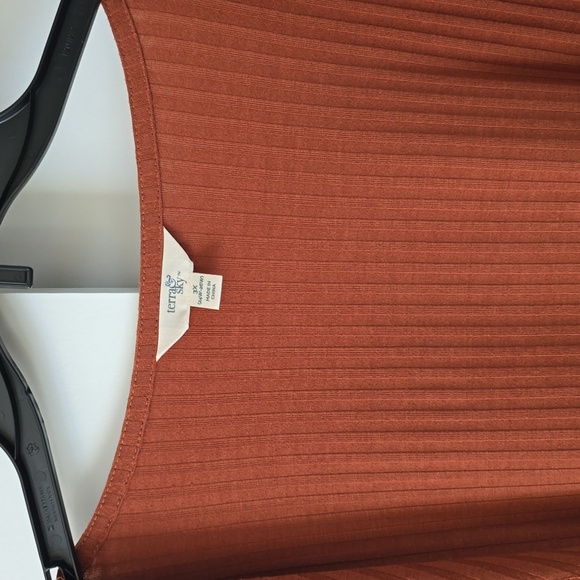 Terra & Sky rust ribbed knit cardigan - Picture 2 of 6